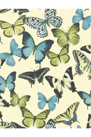 Ontdek de Tropische Pracht met Dutch Wallcoverings Botanical Vliesbehang Vlinders BA2602 Hoge Kwaliteit